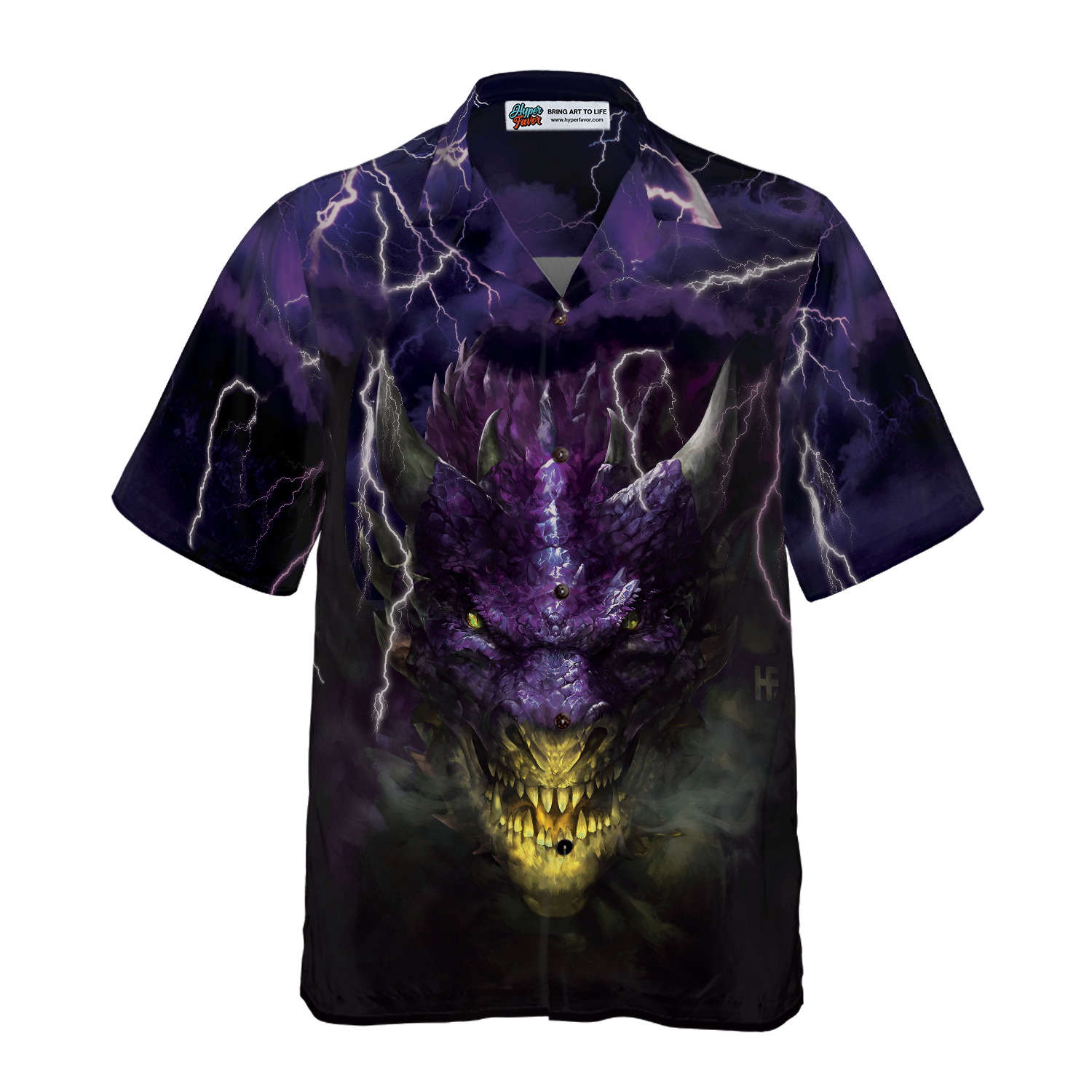 Dragon Head Lightning Hawaiian Shirt - Hyperfavor