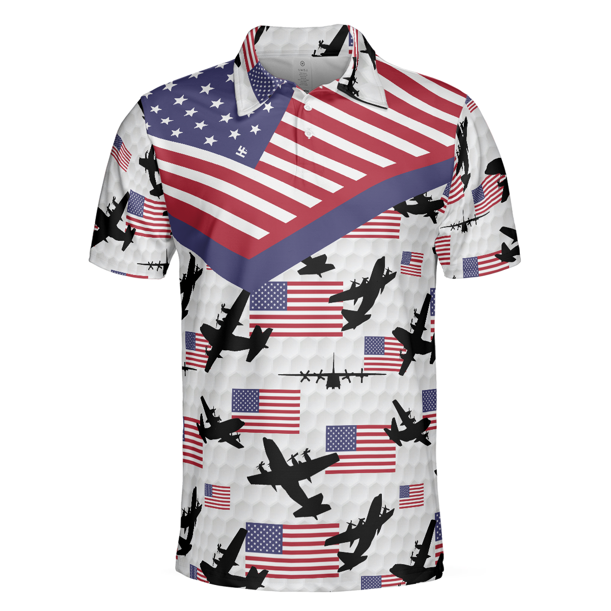 Golf Airplane Pattern Polo Shirt - Hyperfavor