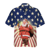 Hyperfavor Santa Christmas Santa America  Hawaiian shirt, Christmas Shirts Short Sleeve Button Down Shirt For Men And Women - Hyperfavor