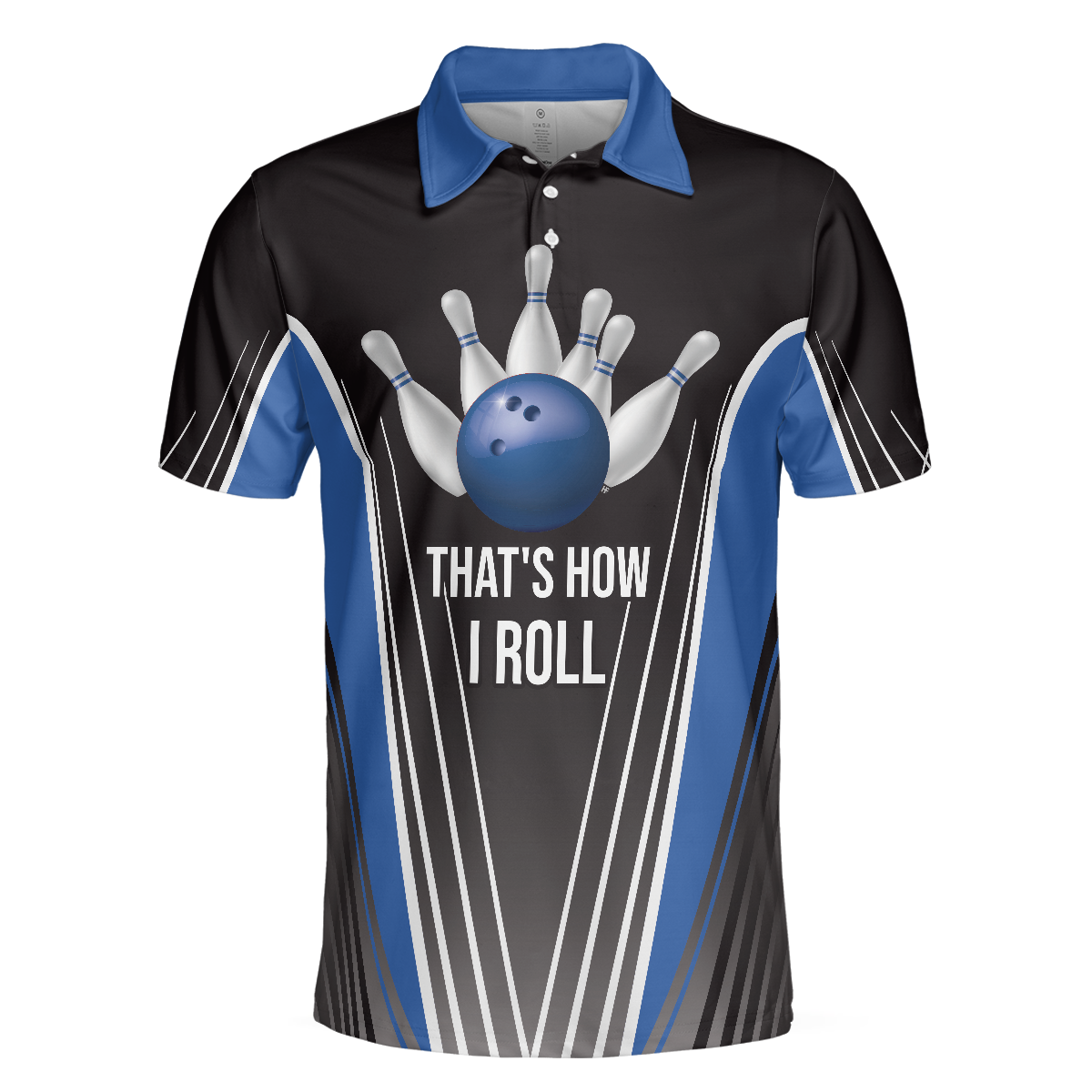 That's How I Roll Bowling Short Sleeve Polo Shirt, Digital Bowling Alley Polo Shirt, Best Bowling Shirt For Men - Hyperfavor