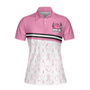 Bowl For The Cure Short Sleeve Women Polo Shirt, Breast Cancer Awareness Polo Shirt For Ladies, Pink Ribbon Shirt - Hyperfavor