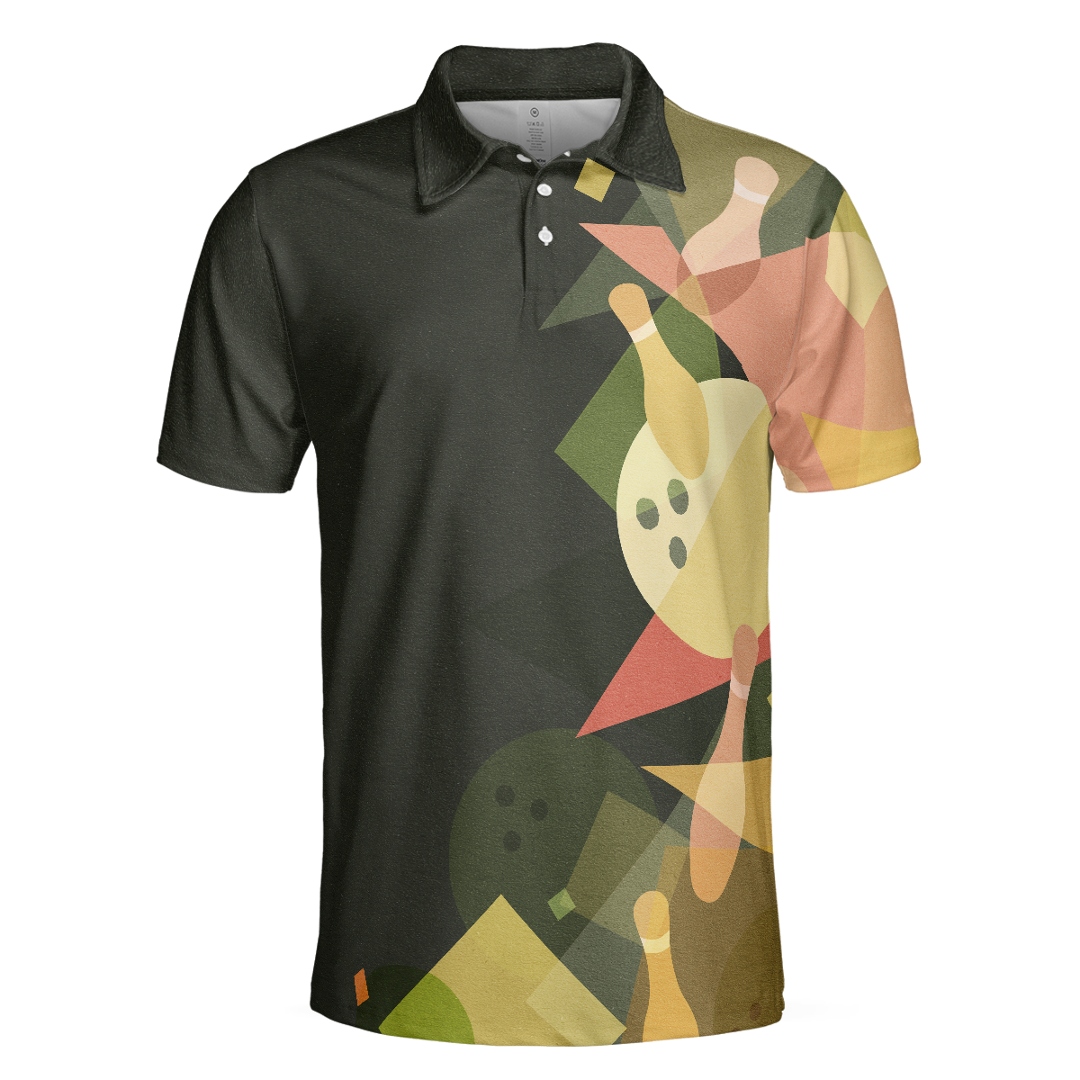 Artistic Mens Colorful Bowling Polo Shirt - Hyperfavor