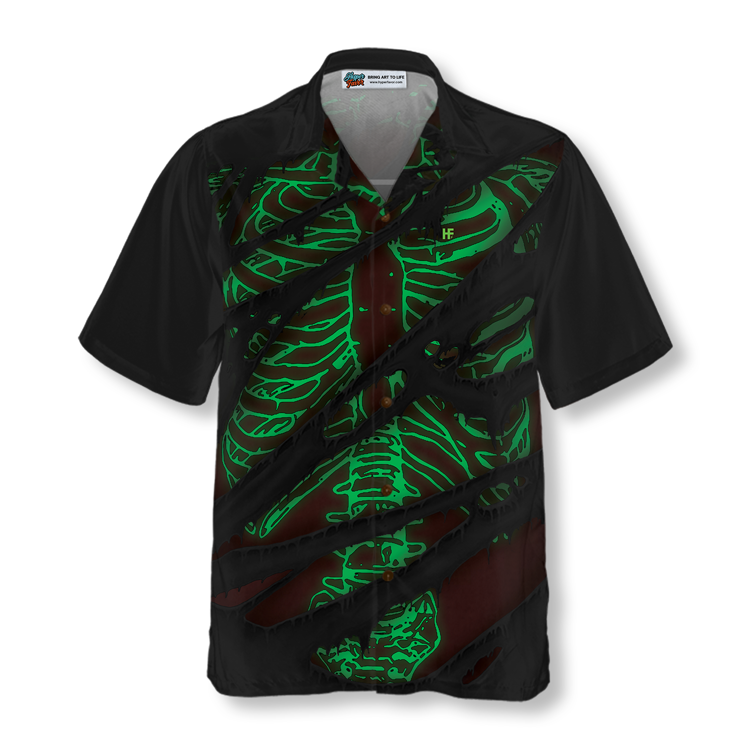 Horror Skeleton Halloween Hawaiian Shirt - Hyperfavor