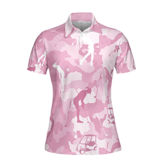 Golf Girl Camouflage Short Sleeve Women Polo Shirt - Hyperfavor