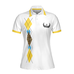 Golf Grandmas Yell Loudest Golf Short Sleeve Women Polo Shirt, Funny Yellow And White Golf Shirt For Ladies - Hyperfavor