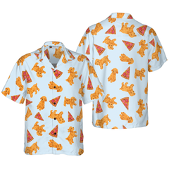 Pizza And Poodles Shirt For Men Hawaiian Shirt - Hyperfavor