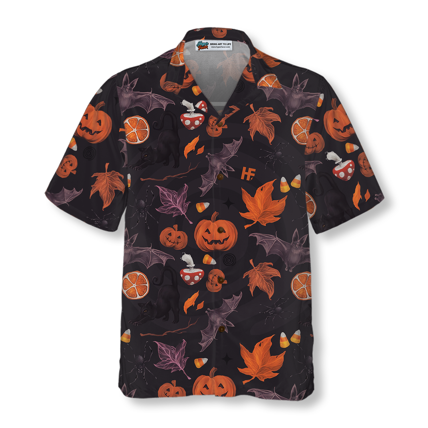 Halloween Spooky Art Hawaiian Shirt - Hyperfavor