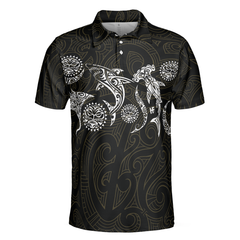 Elegant Polynesian Pattern Polo Shirt - Hyperfavor