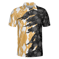 Who Needs Therapy When You Have Beer & Golf Polo Shirt, Argyle Pattern Golfing Shirt Design For Drinking Golfers - Hyperfavor