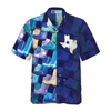 Multicolor Cowboy Boots Texas Hawaiian Shirt For Men, Lone Star Flag Hawaiian Shirt, Blue Shirt For Texans - Hyperfavor