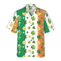 Beer Shamrock And Coin St Patrick's Day Hawaiian Shirt - Hyperfavor