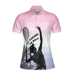 Hit Through The Tennis Ball Dip-dyed Short Sleeve Women Polo Shirt - Hyperfavor