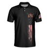 Dark Theme 8-ball Short Sleeve Wet Paint Skull Billiards Polo Shirt, American Flag Billiards Shirt For Men - Hyperfavor