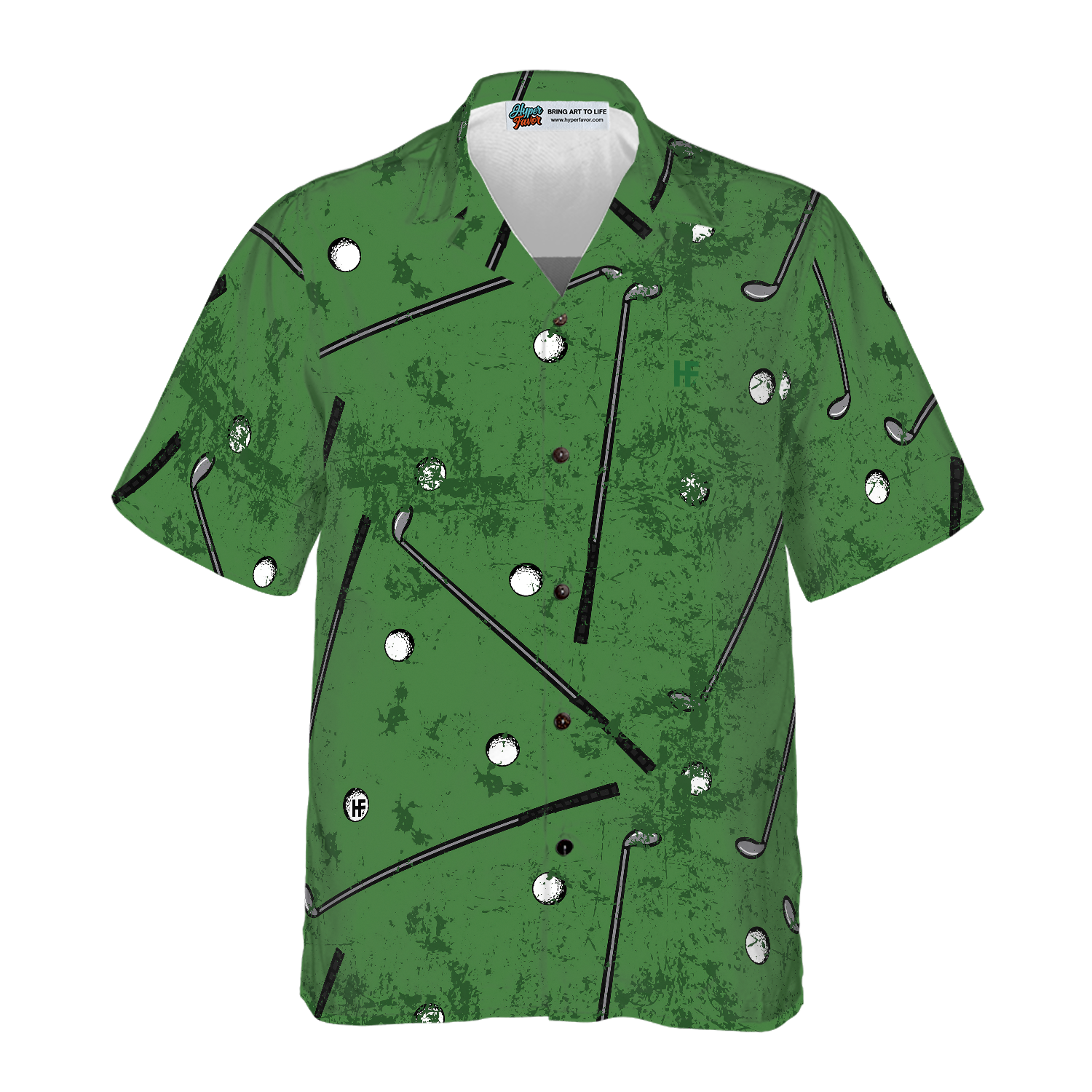 Golf Green Pattern Hawaiian Shirt - Hyperfavor