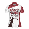 Golf And Wine Kind Of Girl Golf Short Sleeve Polo Shirt, White And Red Golf Women Polo Shirt, Golf Shirt For Wine Lovers - Hyperfavor