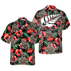 Veteran Less We Forget Hawaiian Shirt - Hyperfavor