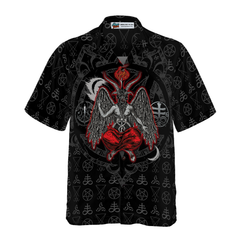 Baphomet Demon Satanism Pentagram Hawaiian Shirt - Hyperfavor