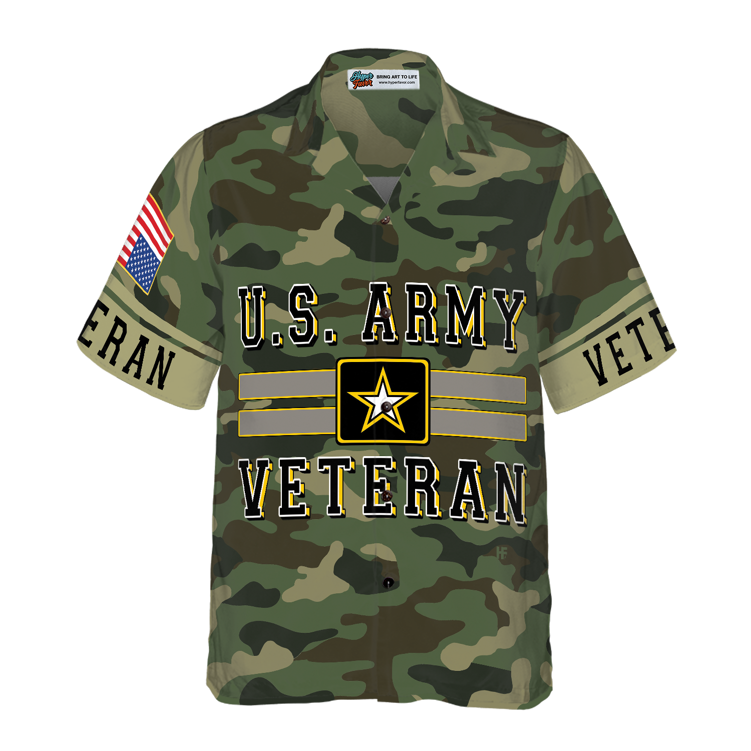 The US Army Veteran Hawaiian Shirt - Hyperfavor