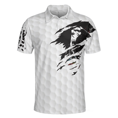 Get Golf Or Get Out, American Golfer Polo Shirt, German Black And White American Flag Golf Shirt For Men - Hyperfavor