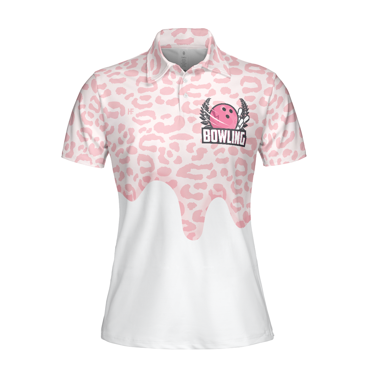 I Bowl Like A Girl Try To Keep Up Short Sleeve Woman Polo Shirt, White & Pink Women Bowling Shirt - Hyperfavor