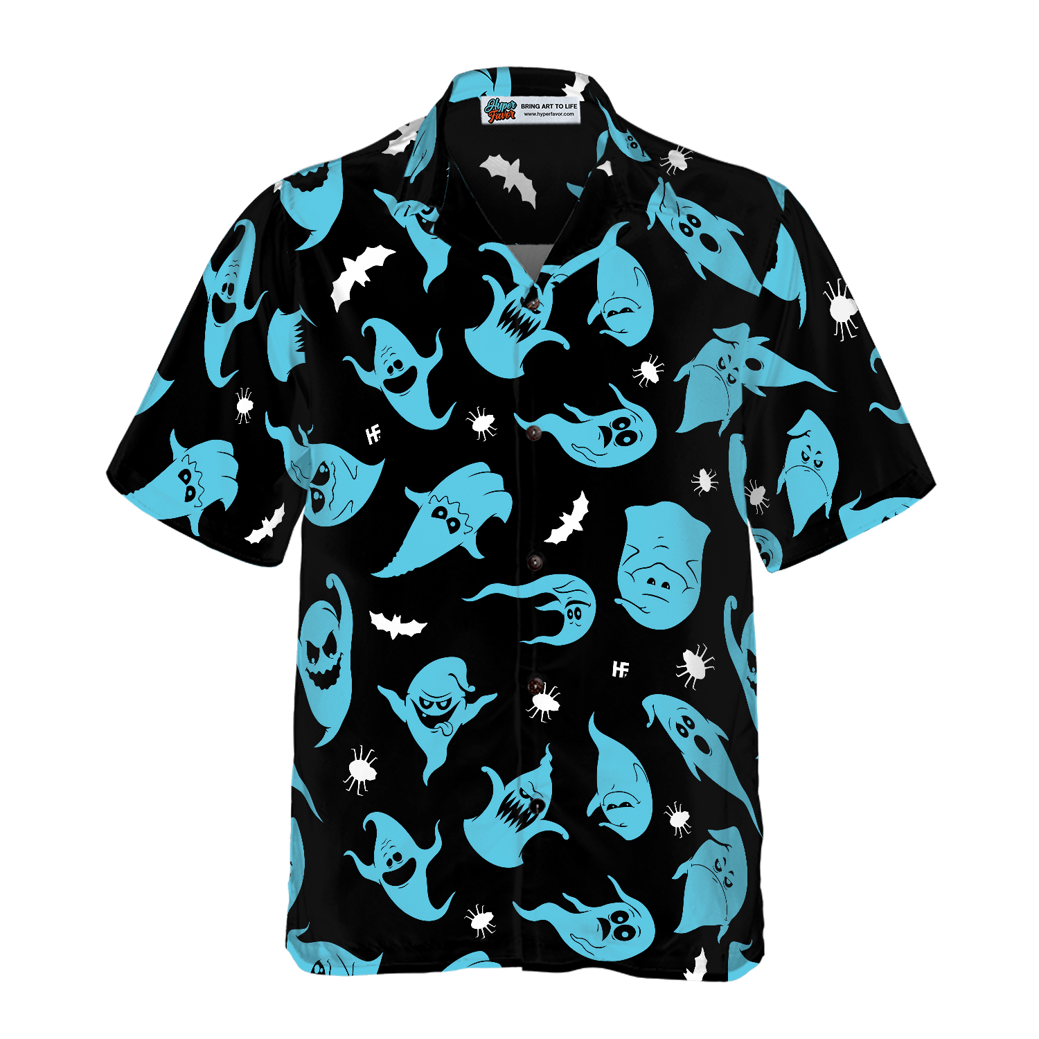 Ghosts Halloween Hawaiian Shirt - Hyperfavor