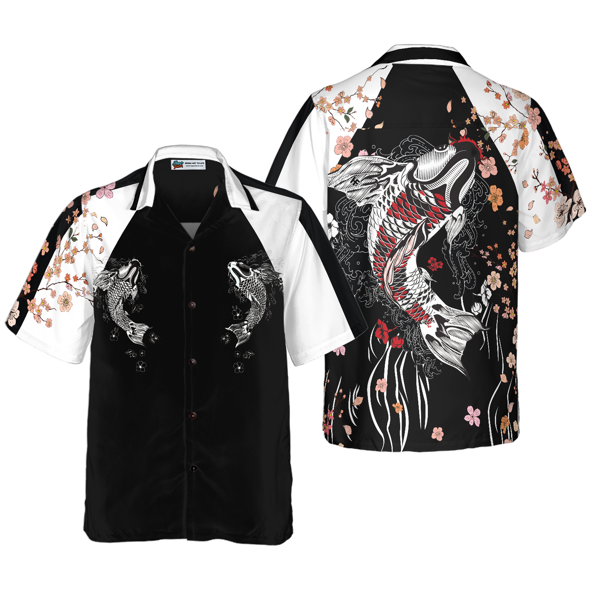 Sukajan Style Koi Fish Hawaiian Shirt - Hyperfavor