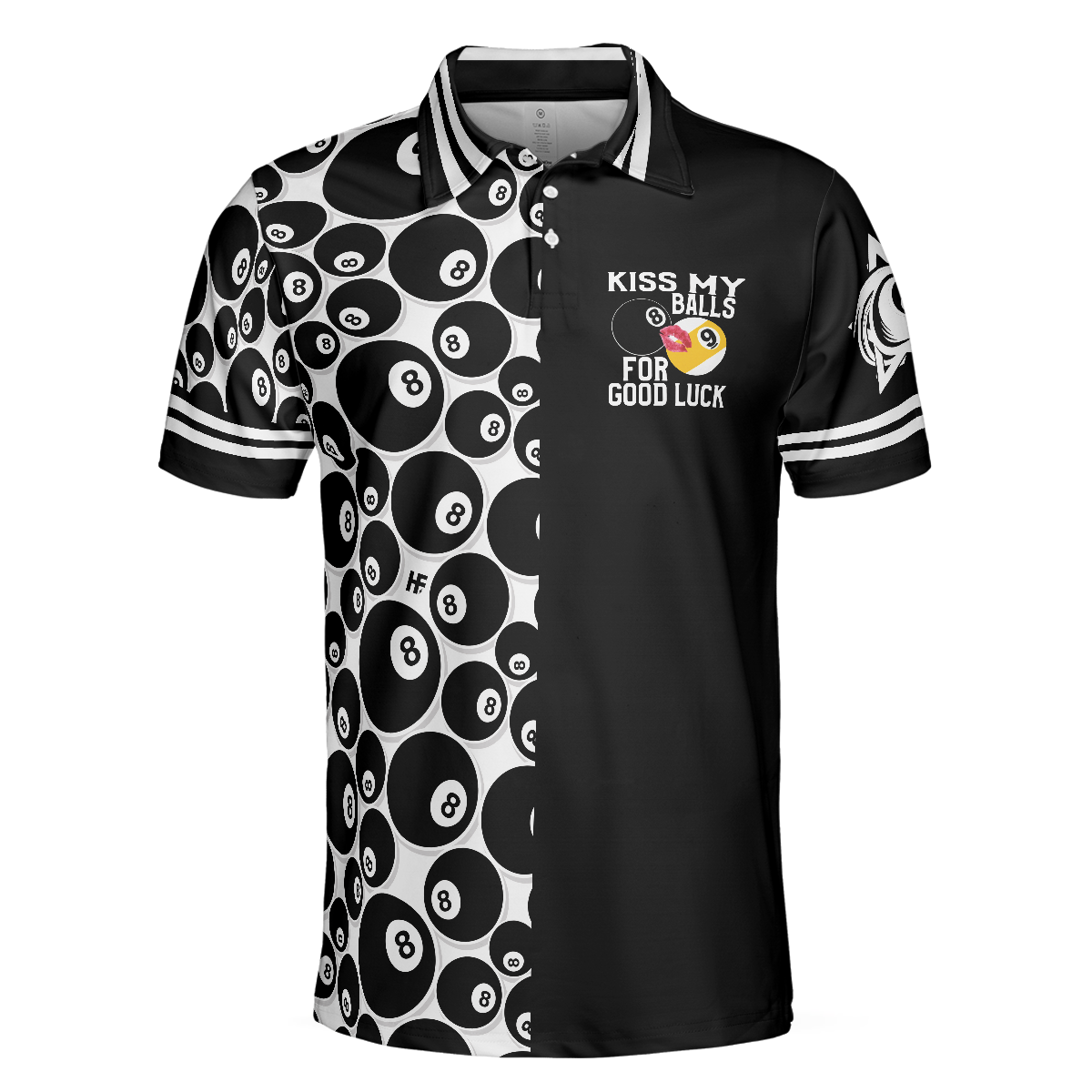 8 Ball Pattern ATM Polo Shirt - Hyperfavor