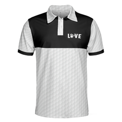 Golf Is My Therapy Golf Polo Shirt, Black And White Golf Love Polo Shirt, Best Golf Shirt For Men - Hyperfavor