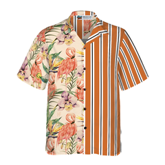 Floral Flamingo Retro Vintage Hawaiian Shirt - Hyperfavor