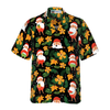 Hyperfavor Christmas Hawaiian Shirts, Santa Swimming Tropical Pattern Shirt Short Sleeve, Christmas Shirt Idea Gift For Men and Women - Hyperfavor