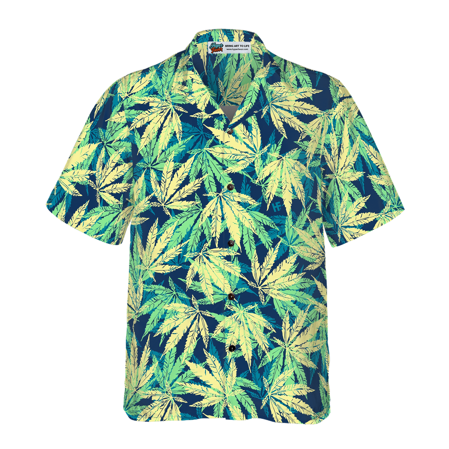 Tropical Marijuana Leaves Shirt For Men Hawaiian Shirt - Hyperfavor