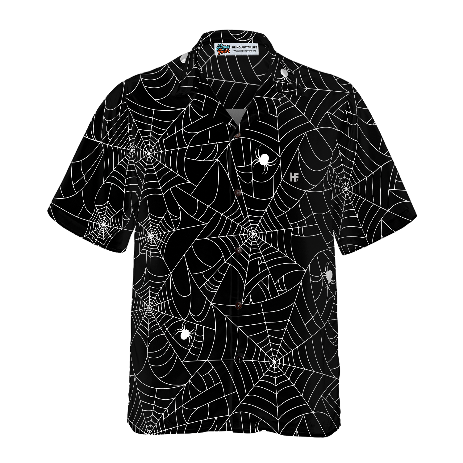 Halloween Spider Web Hawaiian Shirt - Hyperfavor