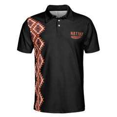 Native Blood Runs Through My Vein Men Polo Shirt, Cherokee Pattern Shirt For Male, Gift For American Lovers - Hyperfavor