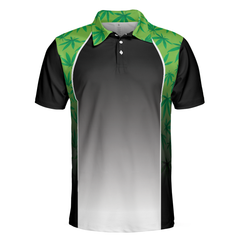 High Maintenance Weed Polo Shirt, Green Weed Polo Shirt For Men, Black Tie Dye Weed Pattern Shirt Design - Hyperfavor