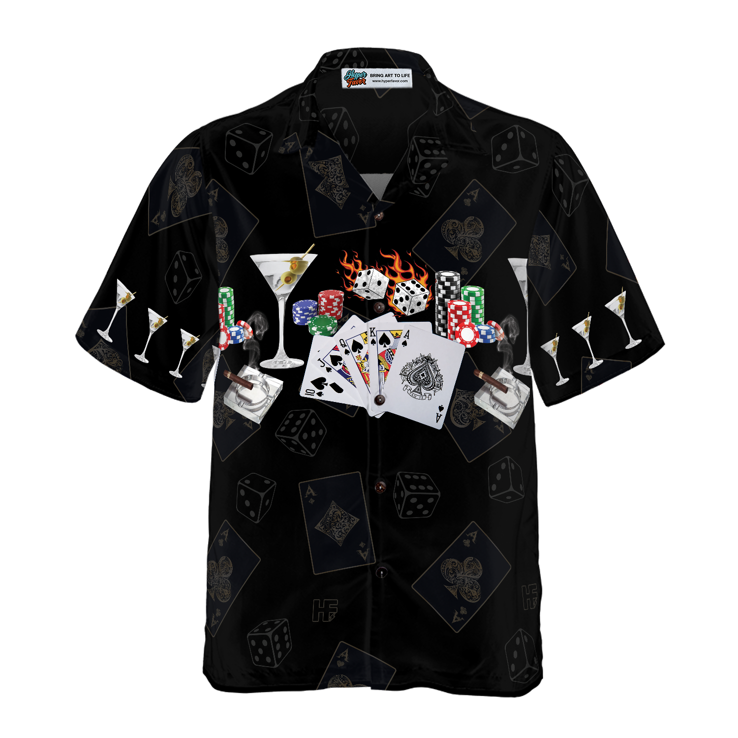 Gambling And Wine Hawaiian Shirt - Hyperfavor