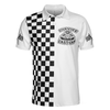 Live Life Like It's The Last Lap Racing Polo Shirt, Black And White Racing Shirt For Men - Hyperfavor