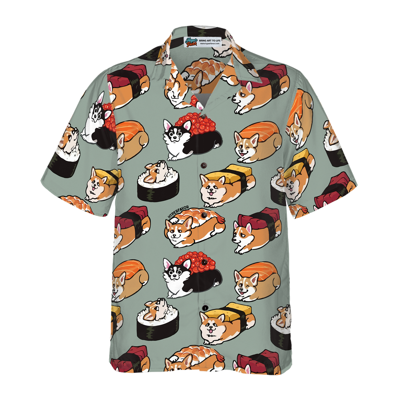 Sushi Corgi Hawaiian Shirt, Best Corgi Shirt For Men And Women - Hyperfavor