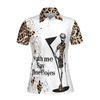 Watch Me Slay These Holes Panther Skin Pattern Short Sleeve Women Polo Shirt - Hyperfavor