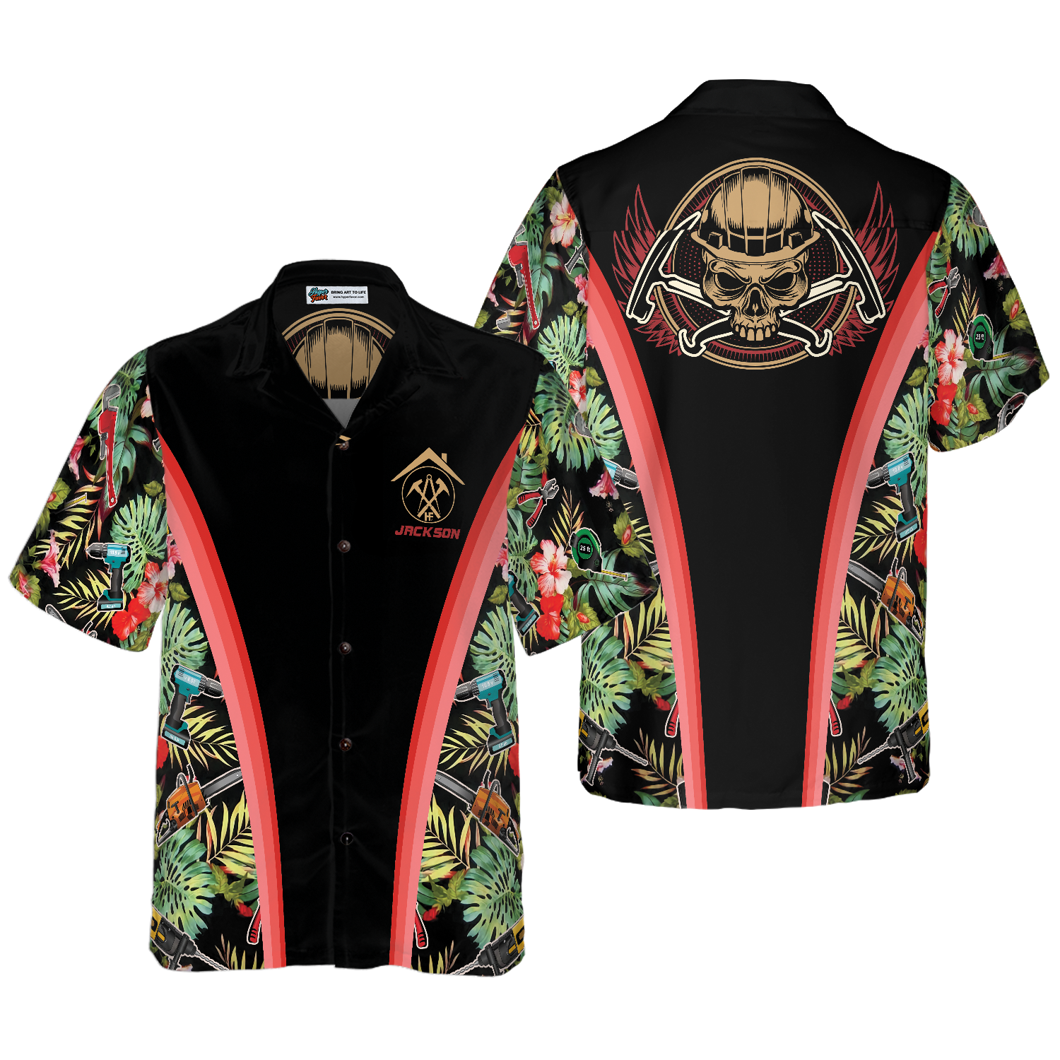 Roofer Tropical Custom Hawaiian Shirt - Hyperfavor