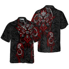 Viking Tattoo Dragon Hawaiian Shirt - Hyperfavor