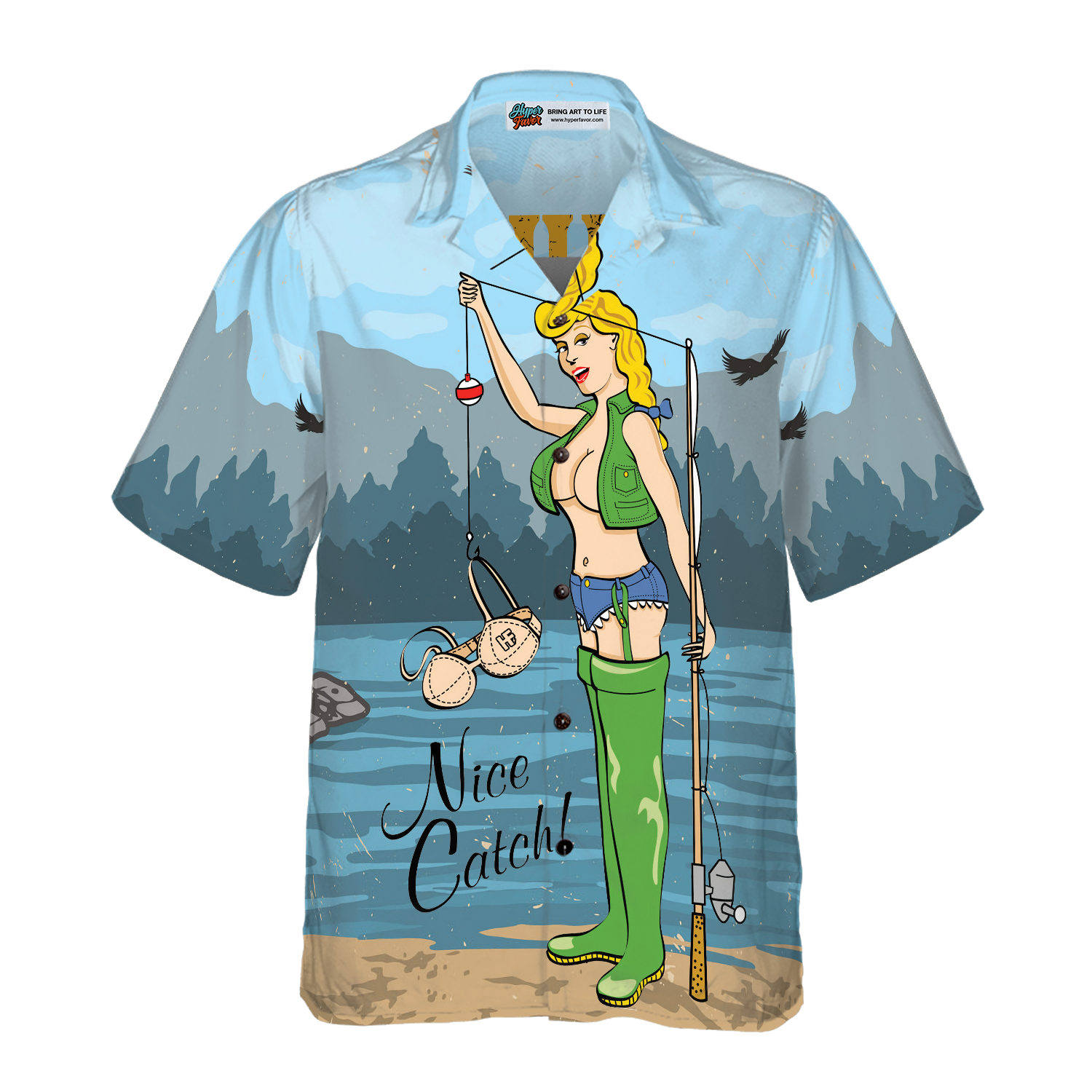 Fishing Saved Me Fishing Hawaiian Shirt, Funny Fishing Shirt For Women, Unique Gift For Fishers - Hyperfavor