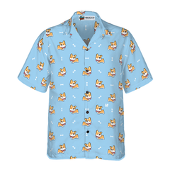 Cute Puppy Corgi Hawaiian Shirt - Hyperfavor