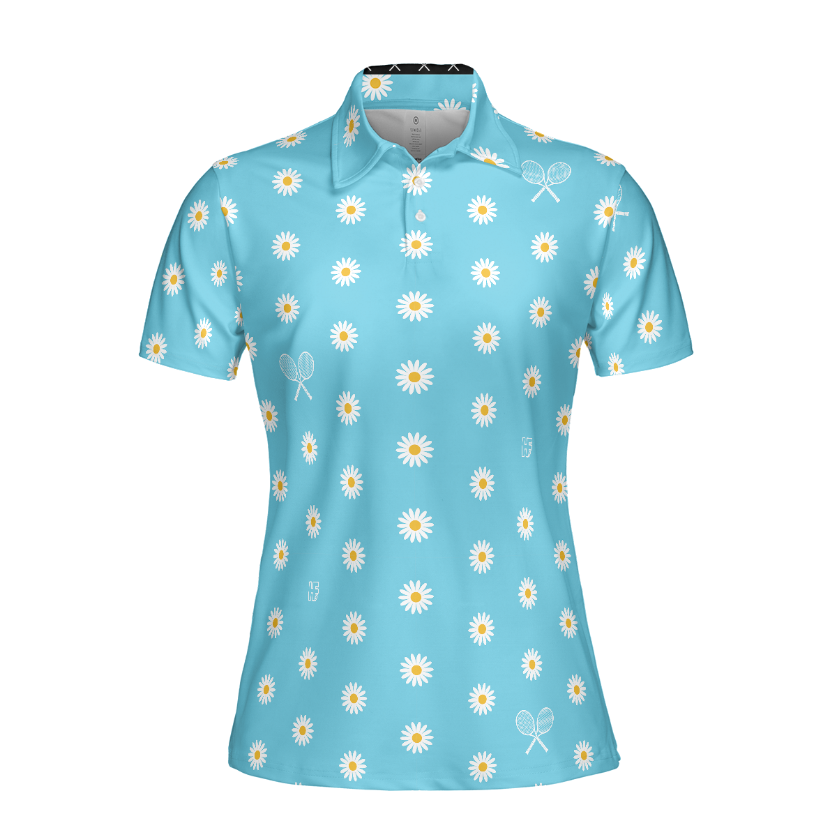 Daisy Tennis Shirt Short Sleeve Women Polo Shirt - Hyperfavor