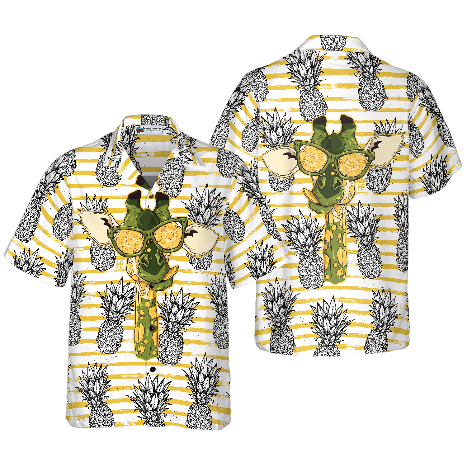 Pineapple And Giraffe Hawaiian Shirt - Hyperfavor