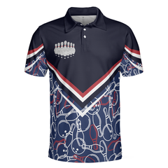 Bill Martin Tire Bowling Seamless Pattern Polo Shirt - Hyperfavor