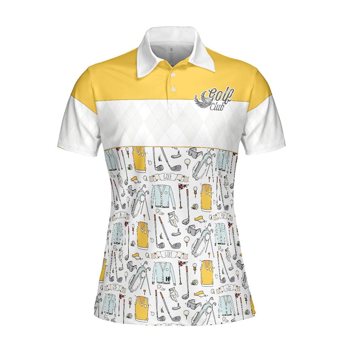 Golf Life In Yellow Short Sleeve Women Polo Shirt - Hyperfavor