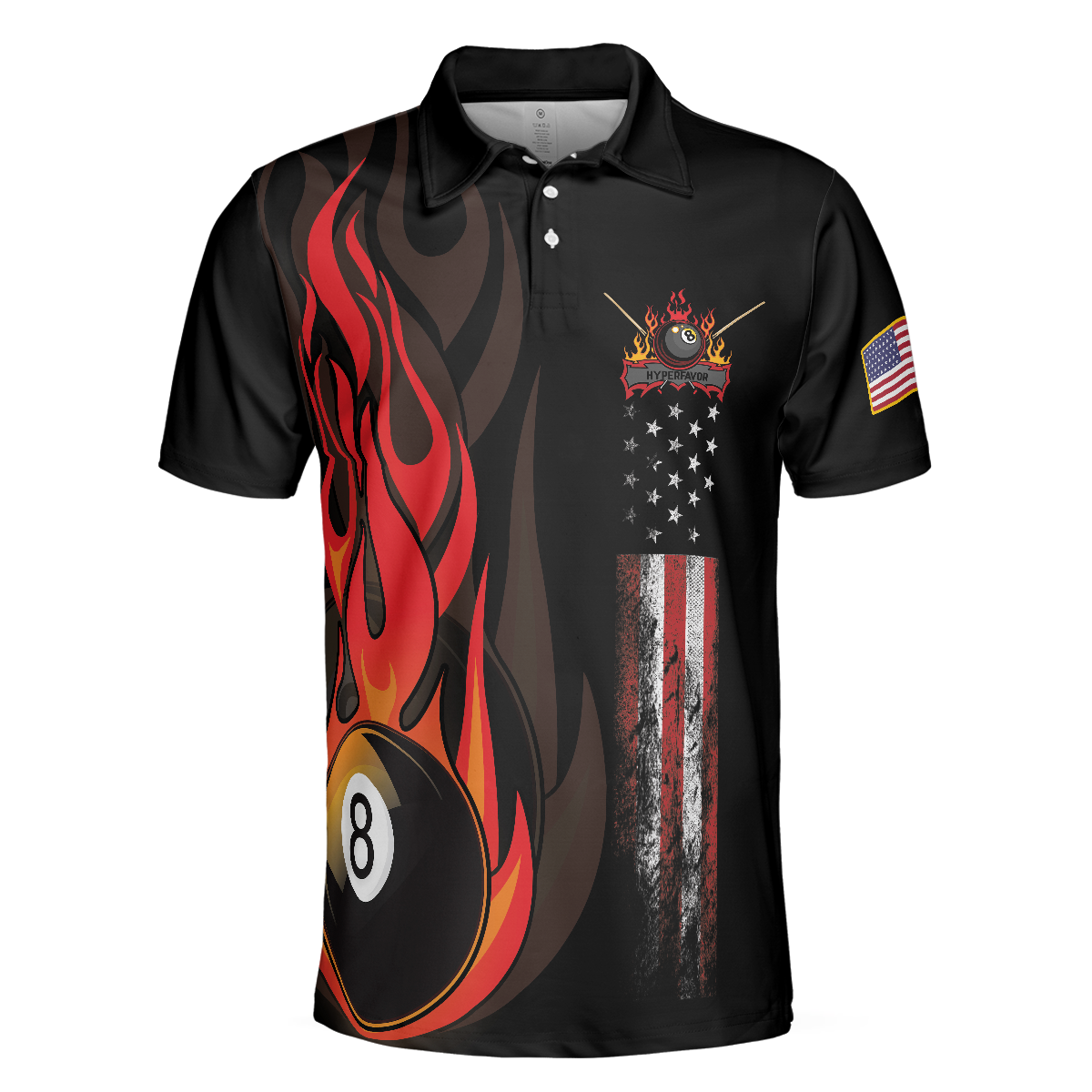 Dinosaur Poolasaurus Flame Skull Billiards Polo Shirt, Short Sleeve Jurassic Billiards Shirt For Men - Hyperfavor