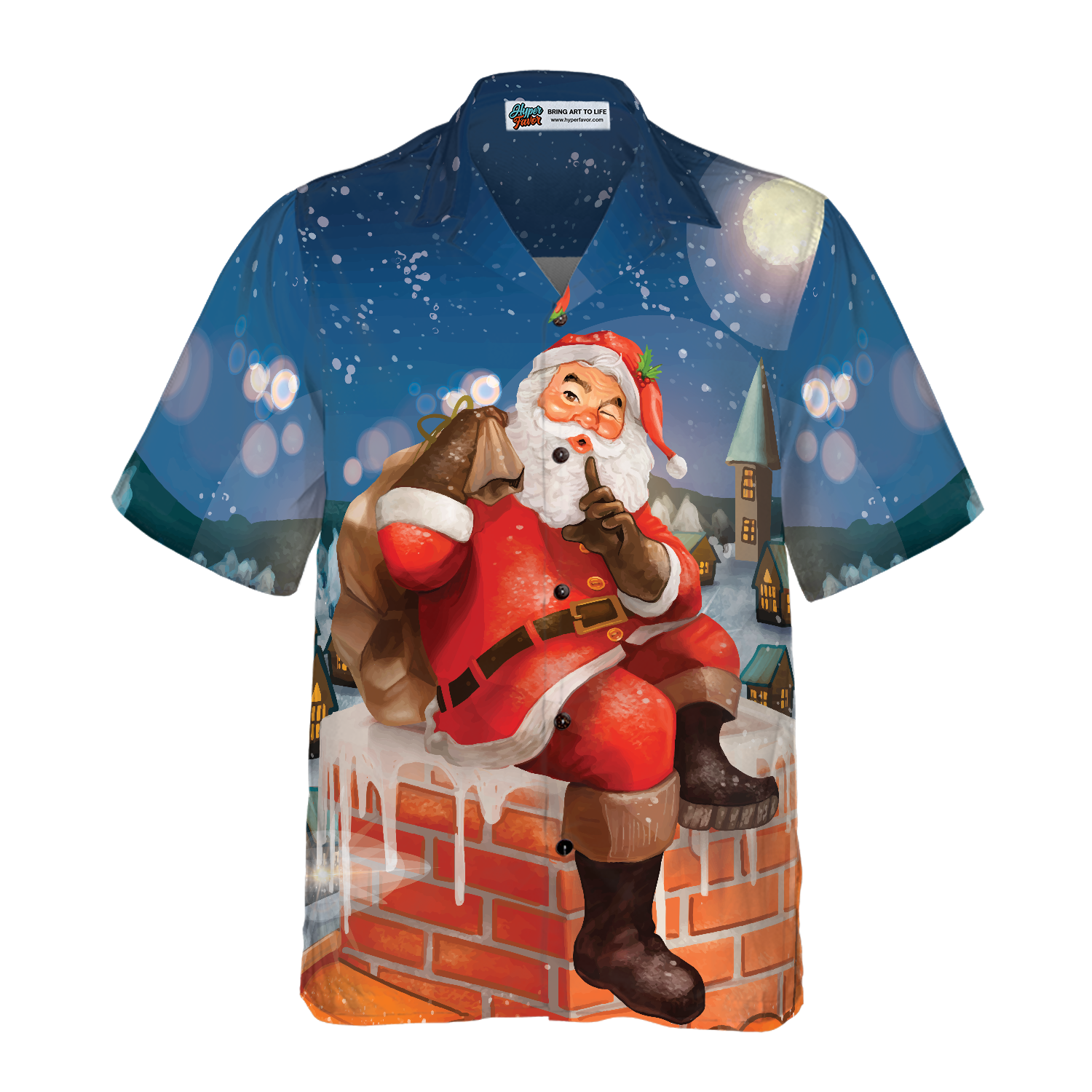 Hawaiian Shirts, Santa With Gift Shirt Short Sleeve, Christmas Shirt Idea Gift For Men and Women - Hyperfavor