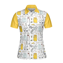 Golf Life In Yellow V2 Short Sleeve Women Polo Shirt - Hyperfavor