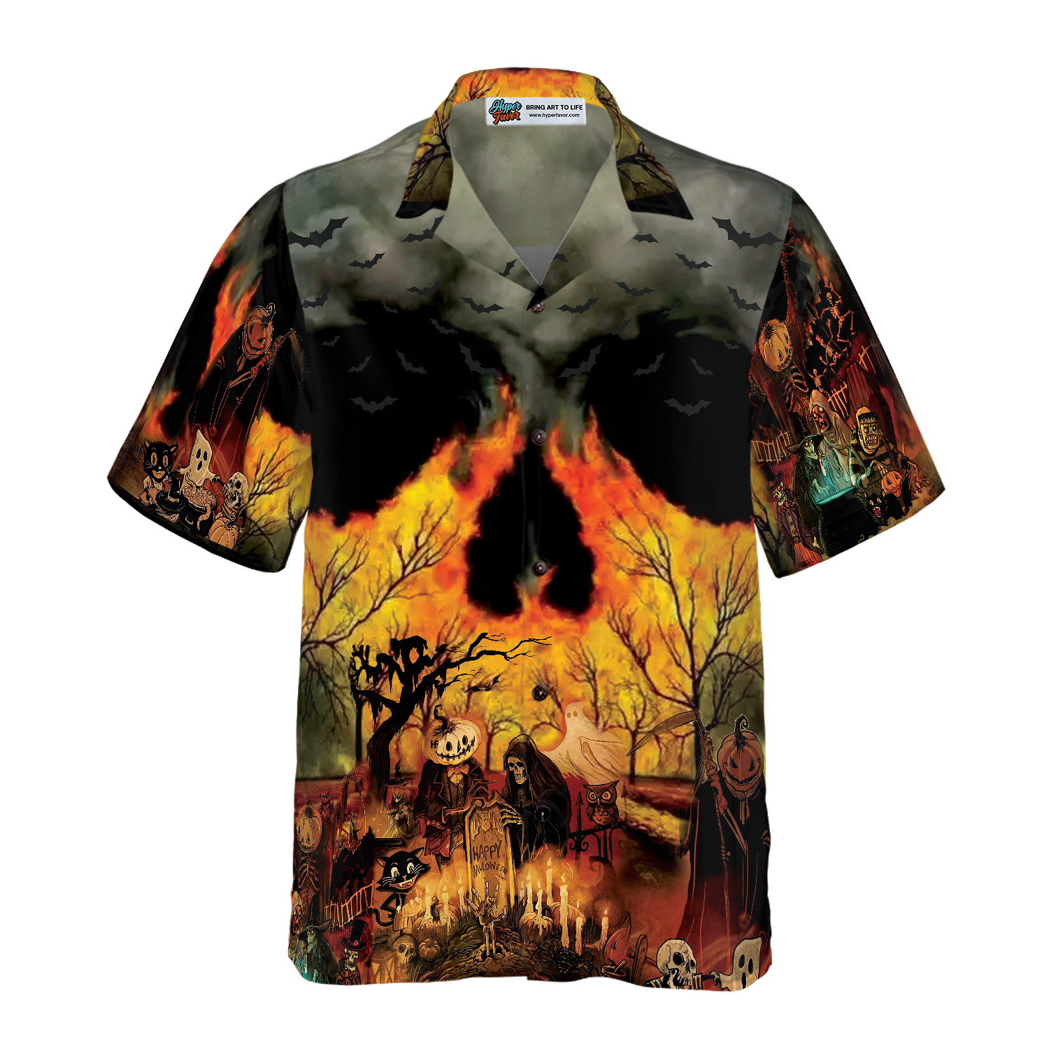 Party At Halloween Night Hawaiian Shirt - Hyperfavor